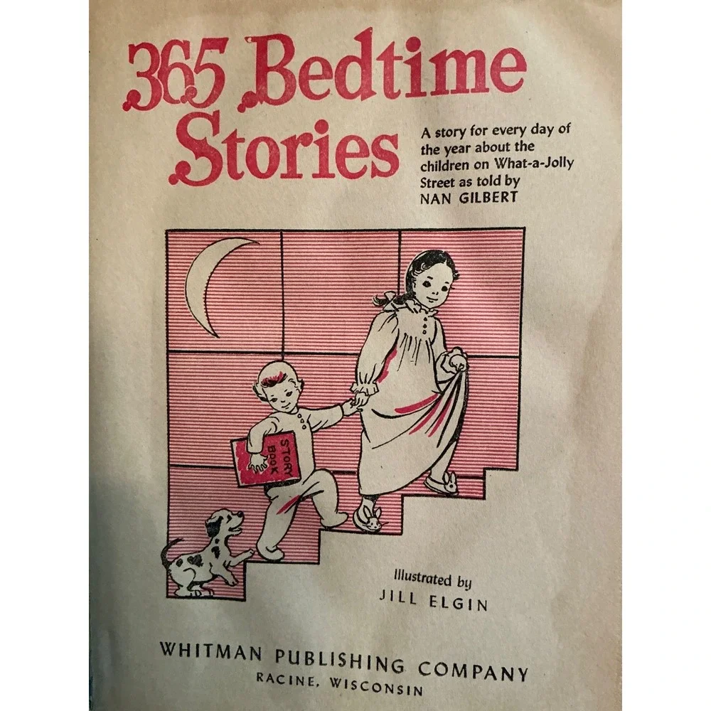1955 Vintage 365 Bedtime Stories Whitman Publishing Nan Gilbert Jill Elgin Book